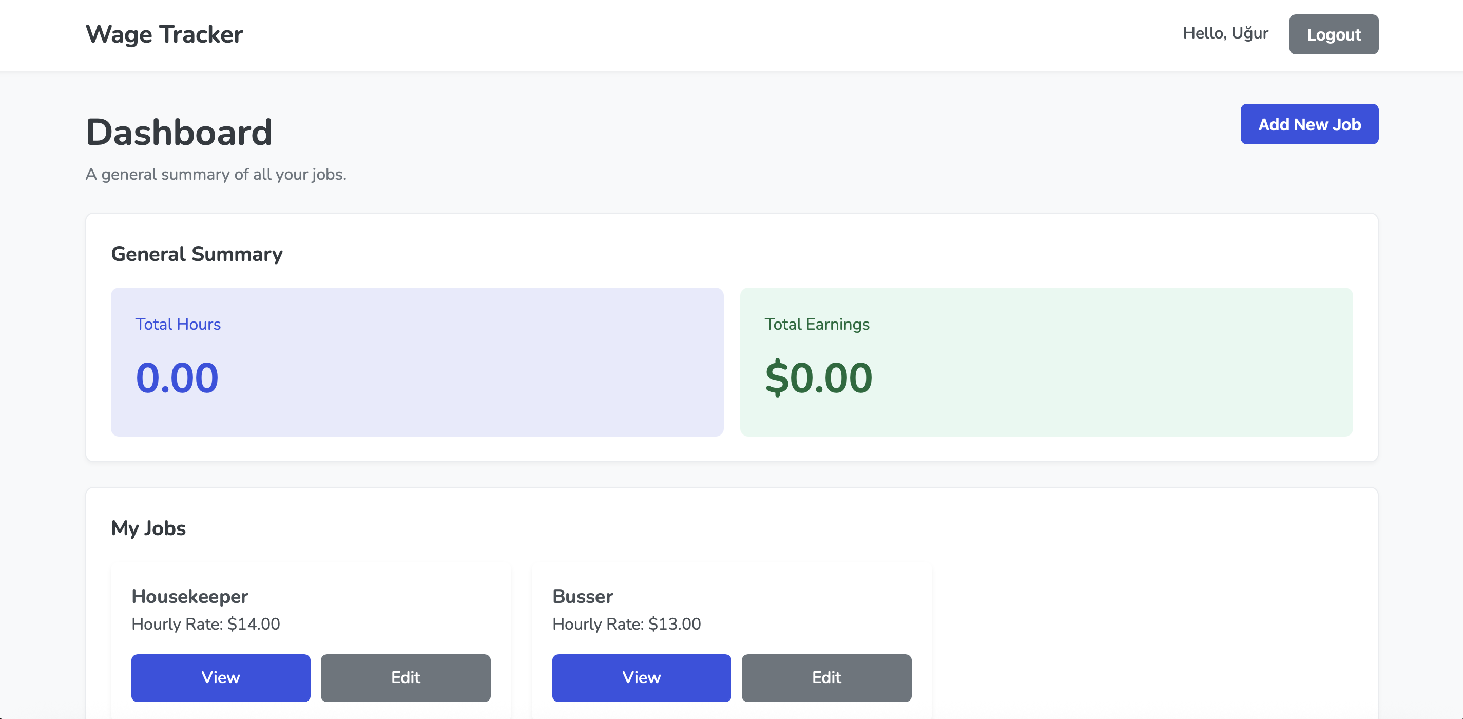 Dashboard View